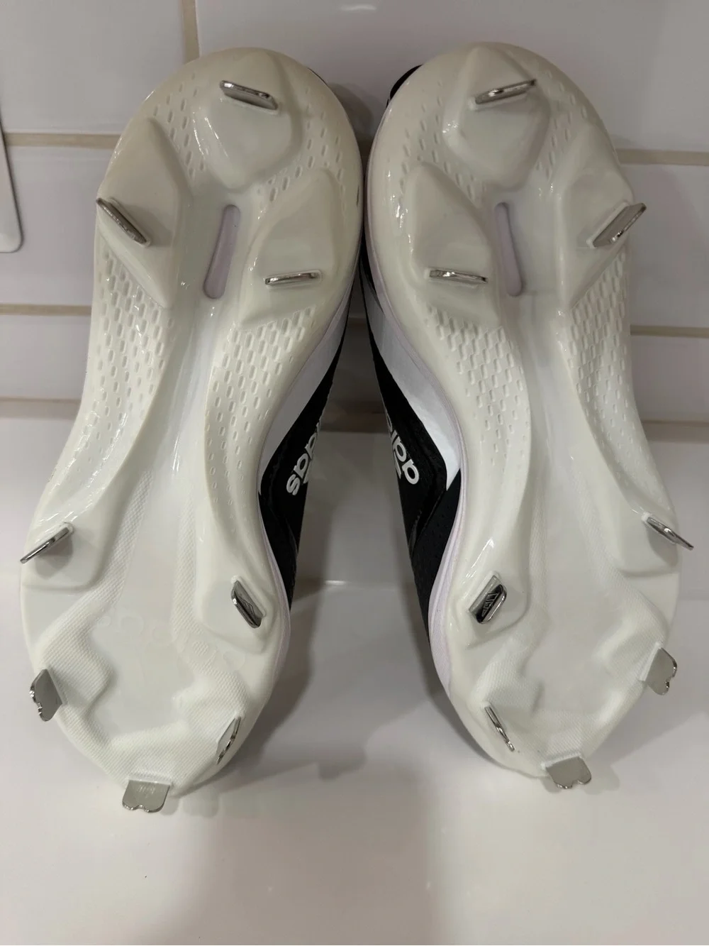 Adidas Icon 7 Metal Baseball Cleats Black White FZ1558 Men’s Size 7 New